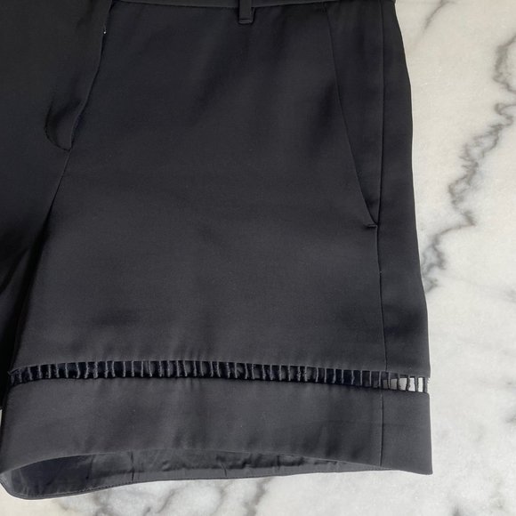 Rebecca Taylor Satin Shorts with Hem Detailing - Picture 3 of 13